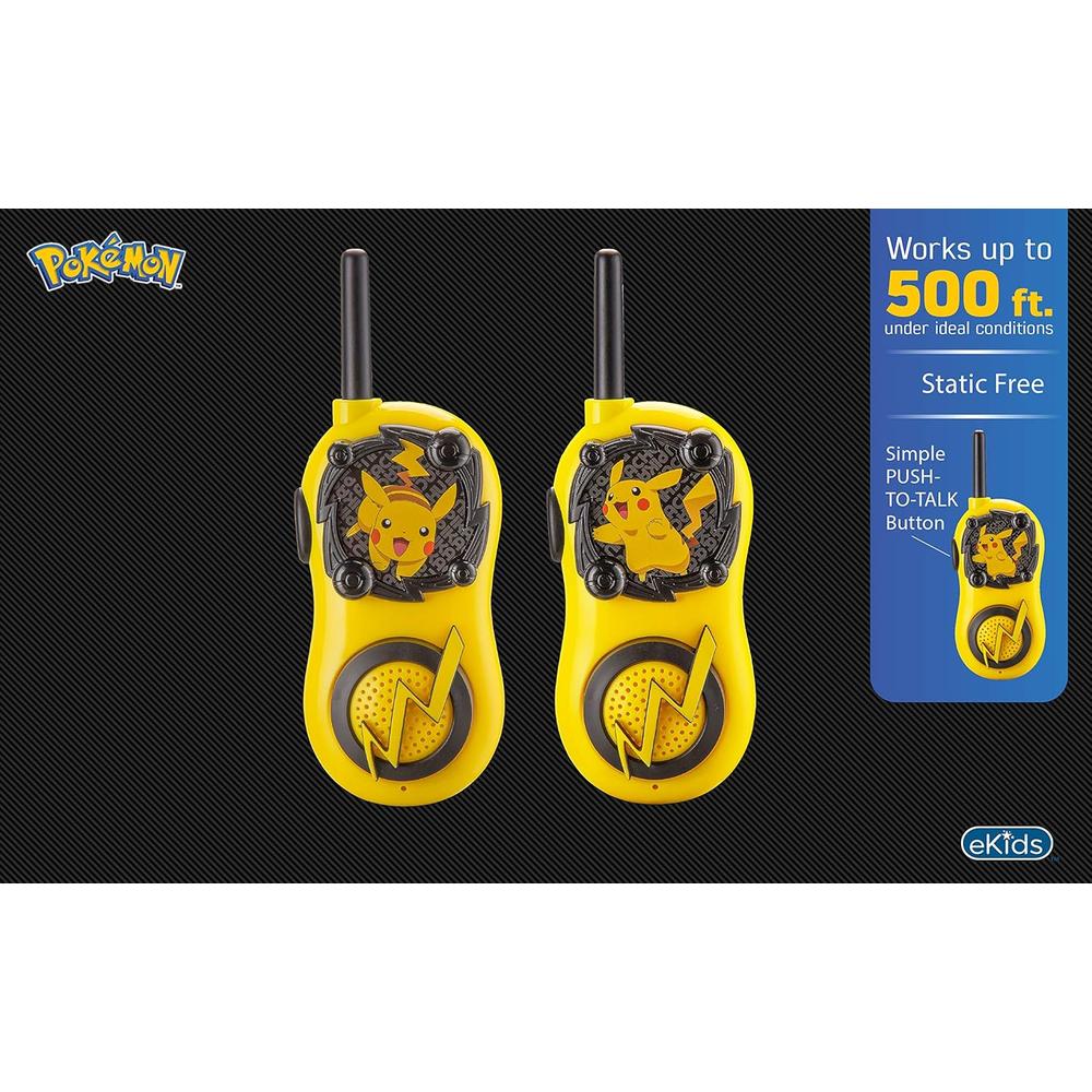 EKIDS POKÉMON PIKACHU WALKIE TALKIES FRS INFANTILES DE LARGO ALCANCE - 3