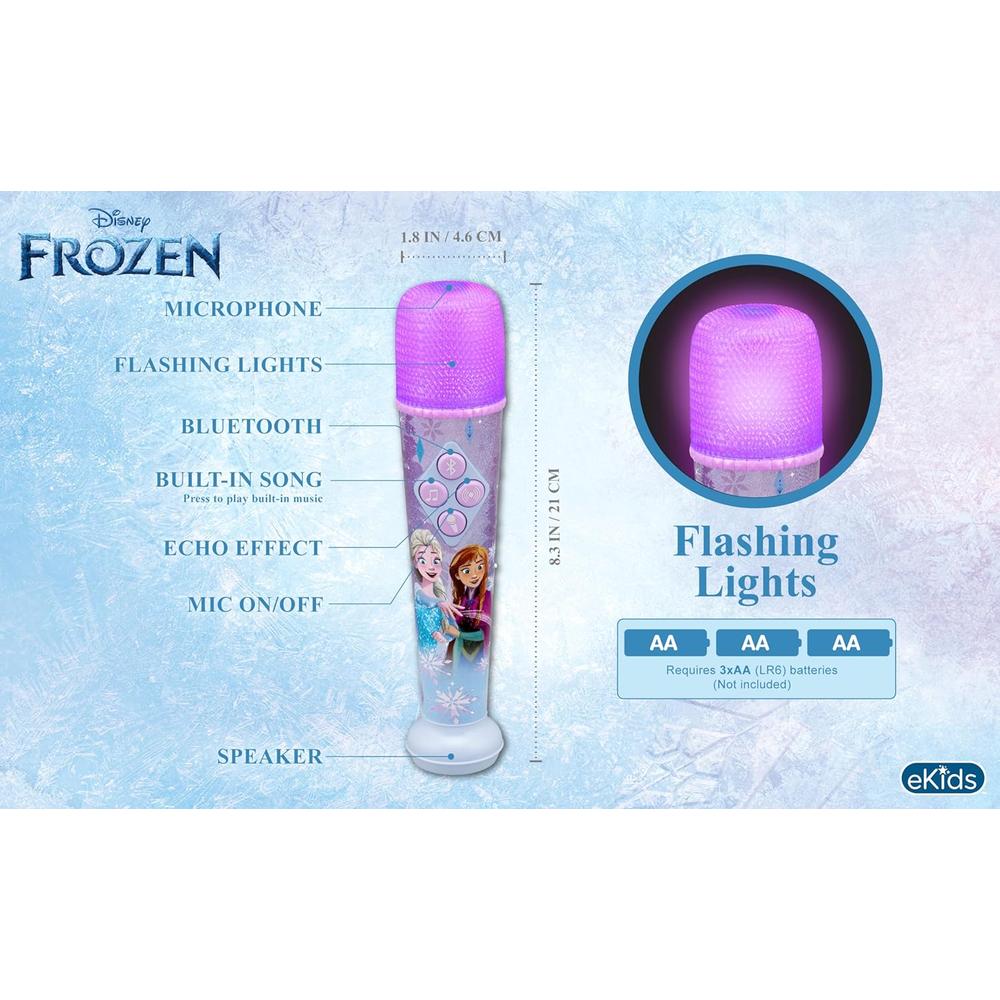 EKIDS FROZEN MICRÓFONO BLUETOOTH INFANTIL CON MÚSICA Y LUCES INTEGRADAS - 2