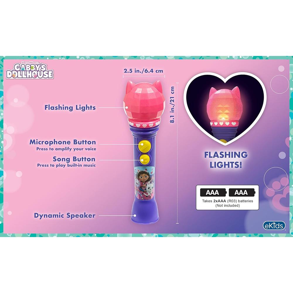 EKIDS GABBYS DOLLHOUSE MICRÓFONO INFANTIL CON CANCIÓN INCORPORADA - 4