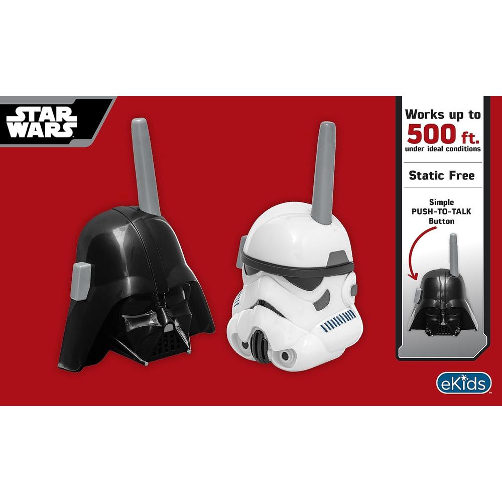 EKIDS STAR WARS WALKIE TALKIES DARTH VADER Y STORMTROOPER INFANTILES - 3