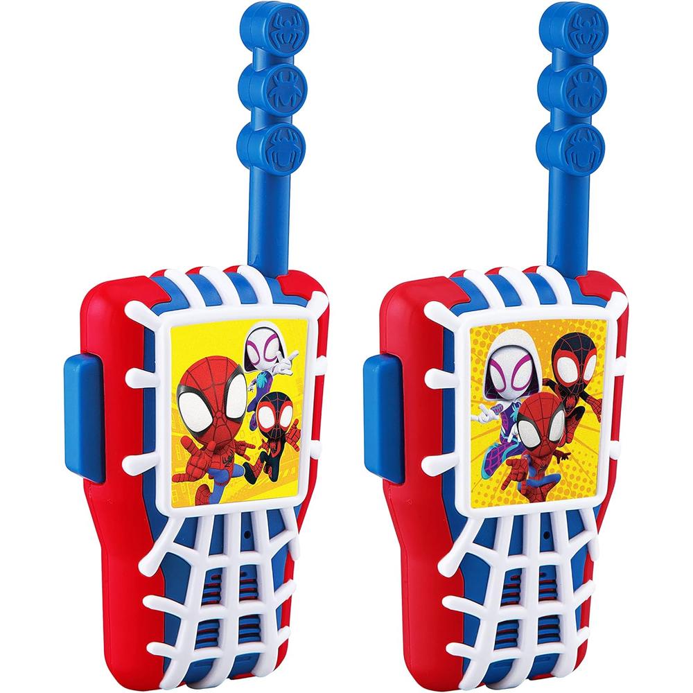 EKIDS SPIDEY WALKIE TALKIES INFANTILES DE LARGO ALCANCE SIN ESTÁTICA - 1