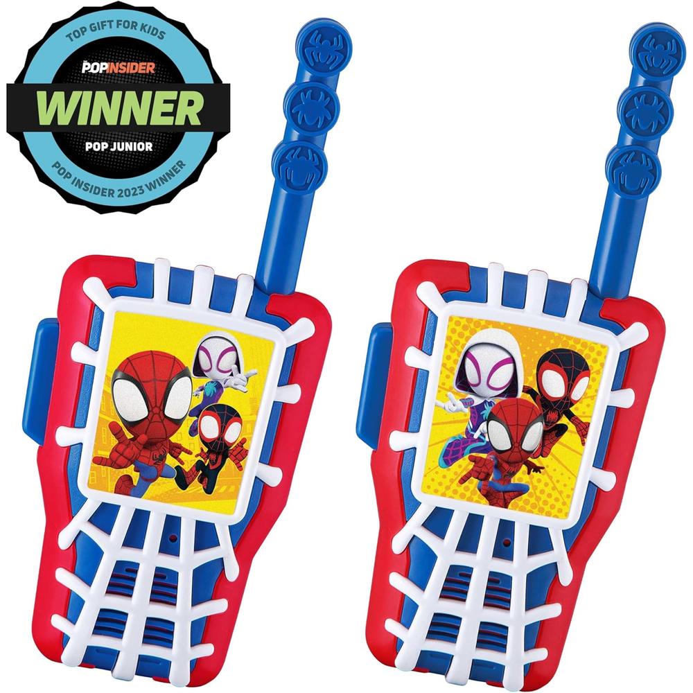 EKIDS SPIDEY WALKIE TALKIES INFANTILES DE LARGO ALCANCE SIN ESTÁTICA - 4