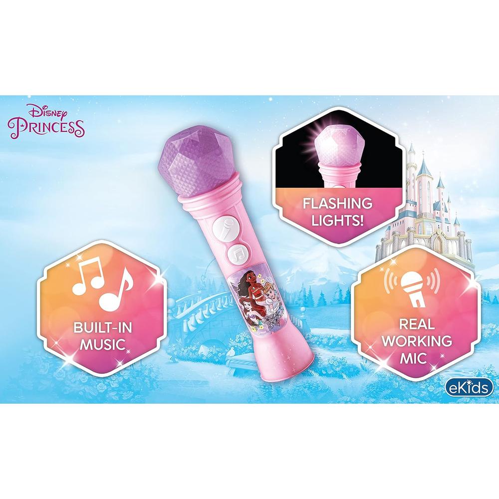 EKIDS PRINCESAS DISNEY MICRÓFONO INFANTIL CON MÚSICA INCORPORADA - 4