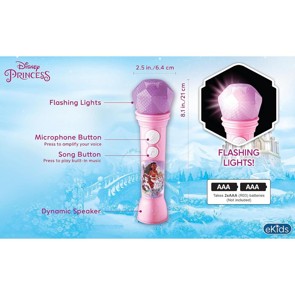 EKIDS PRINCESAS DISNEY MICRÓFONO INFANTIL CON MÚSICA INCORPORADA - 5