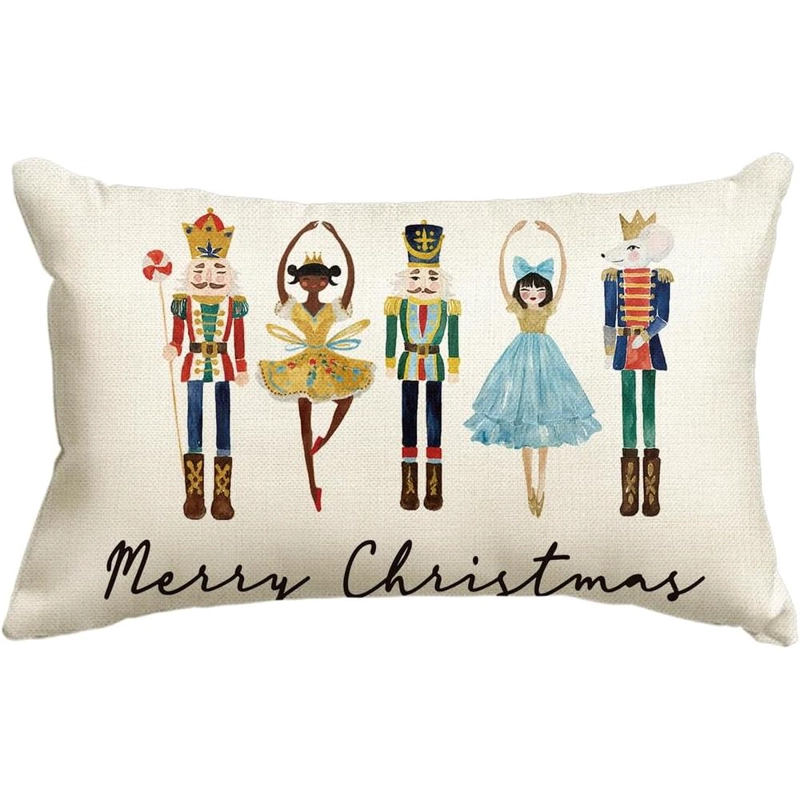 AVOIN FUNDA DE COJÍN COLORLIFE NUTCRACKER, 30 X 50 CM | BLANCO - 1