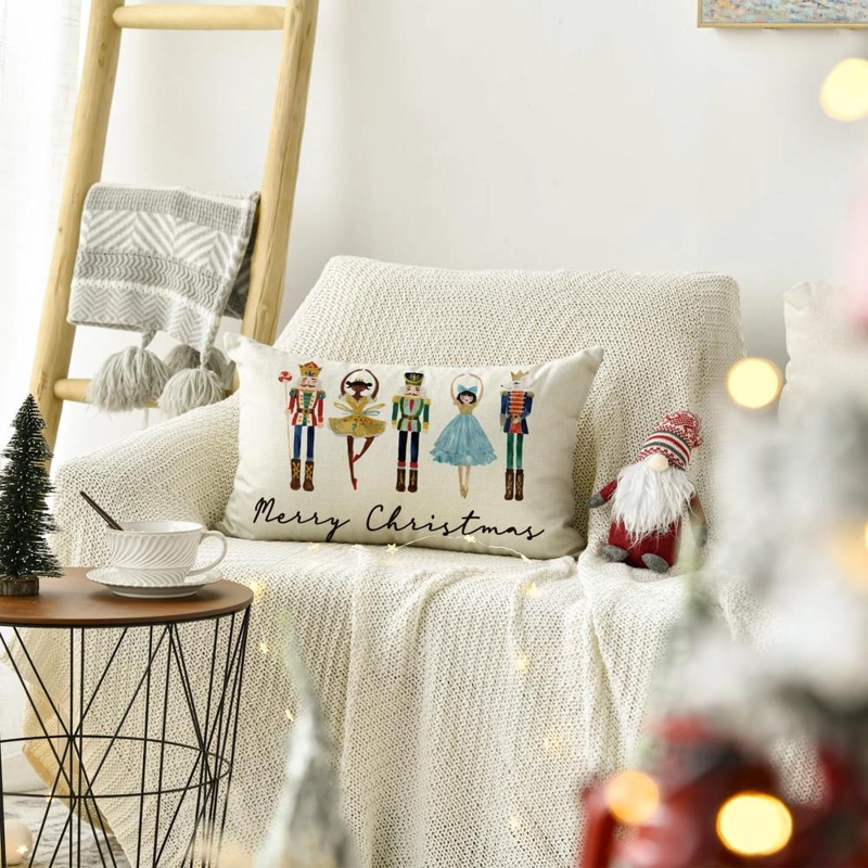 AVOIN FUNDA DE COJÍN COLORLIFE NUTCRACKER, 30 X 50 CM | BLANCO - 4
