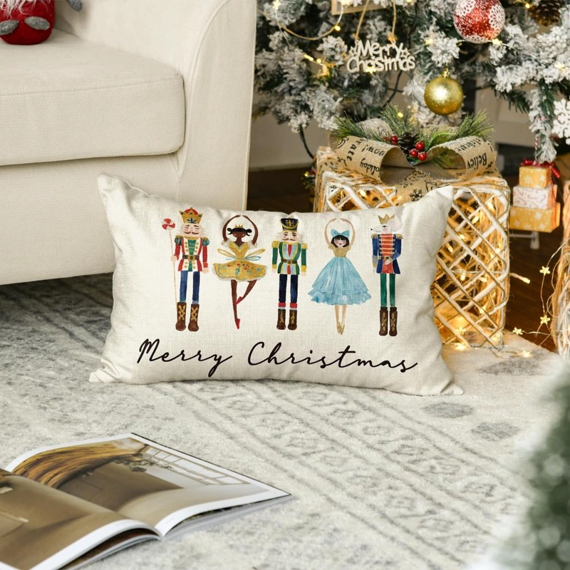 AVOIN FUNDA DE COJÍN COLORLIFE NUTCRACKER, 30 X 50 CM | BLANCO - 5