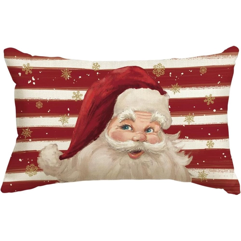 AVOIN FUNDA DE COJÍN DECORATIVA COLORLIFE CON RAYAS, 30 X 50 CM | ROJA - 1