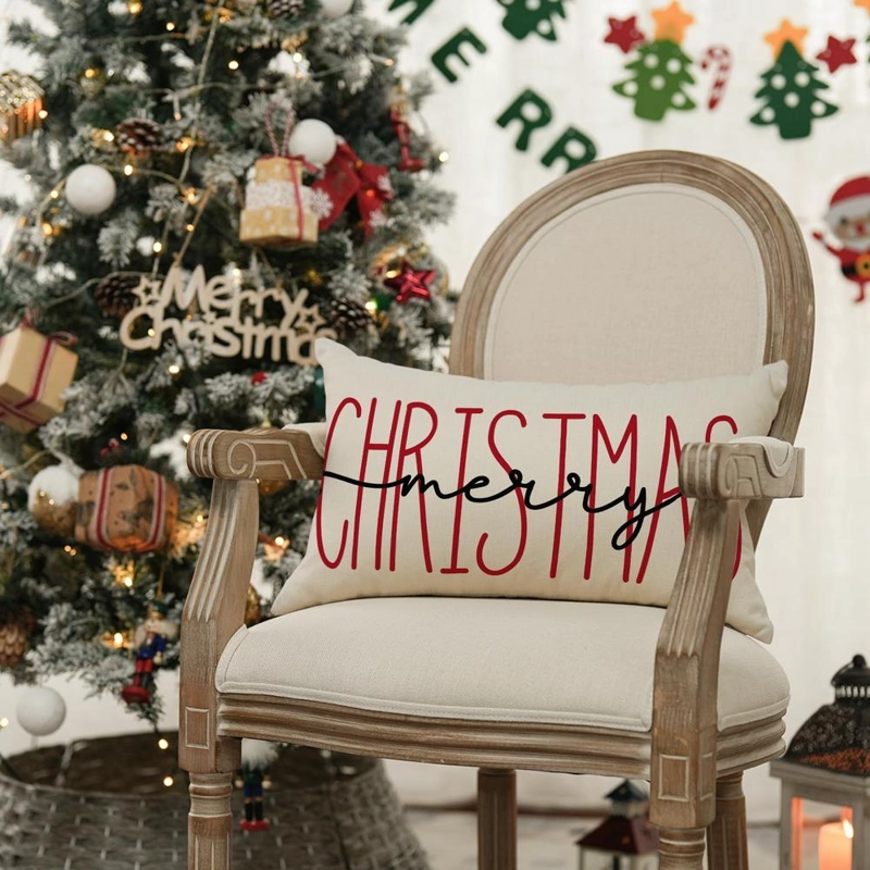 AVOIN FUNDA DE COJÍN COLORLIFE MERRY CHRISTMAS, 30 X 50 CM | MULTICOLOR - 3