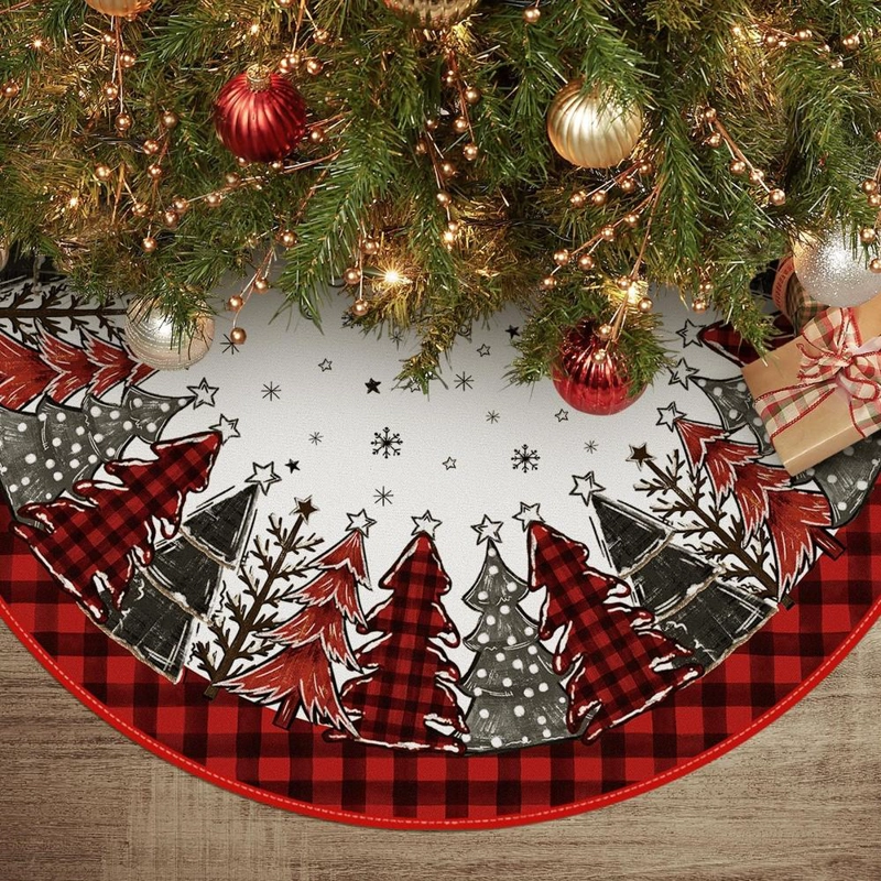 AVOIN FALDA PARA ÁRBOL DE NAVIDAD 'ARBOLES NAVIDEÑOS' DE 122 CM | ROJO - 1
