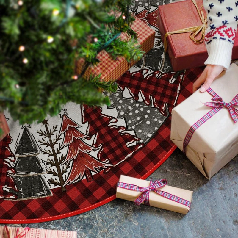 AVOIN FALDA PARA ÁRBOL DE NAVIDAD 'ARBOLES NAVIDEÑOS' DE 122 CM | ROJO - 2