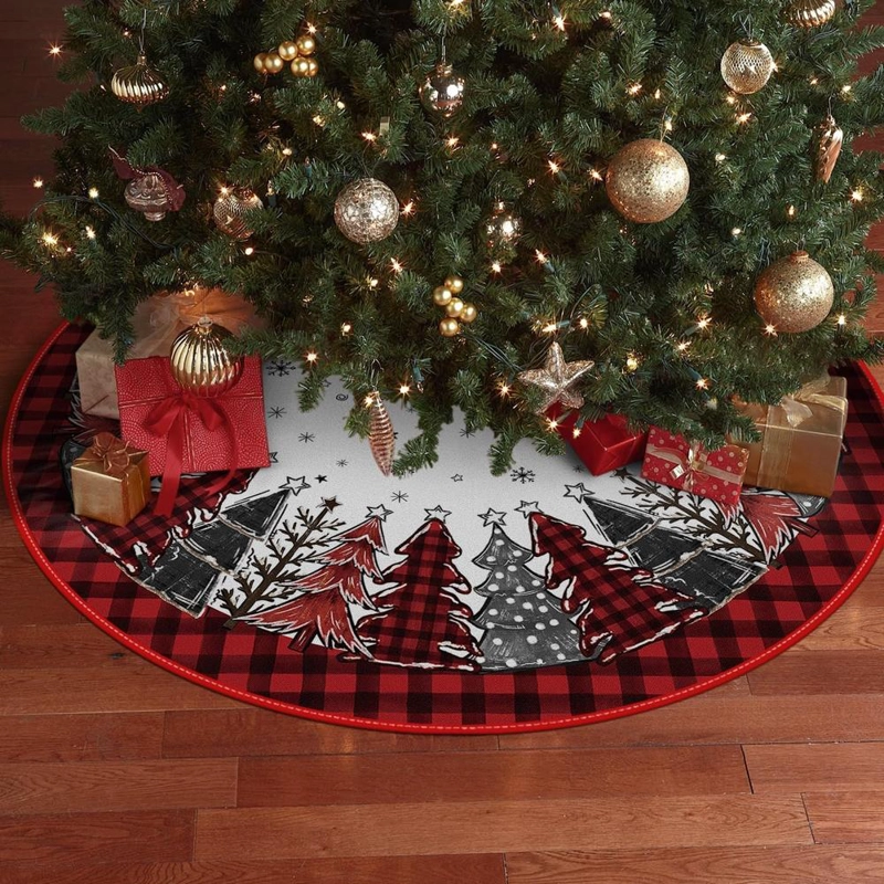 AVOIN FALDA PARA ÁRBOL DE NAVIDAD 'ARBOLES NAVIDEÑOS' DE 122 CM | ROJO - 5