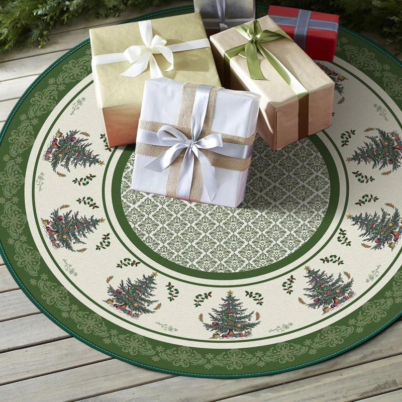 AVOIN FALDA PARA ÁRBOL DE NAVIDAD DE INVIERNO DE 122 CM | VERDE - 4