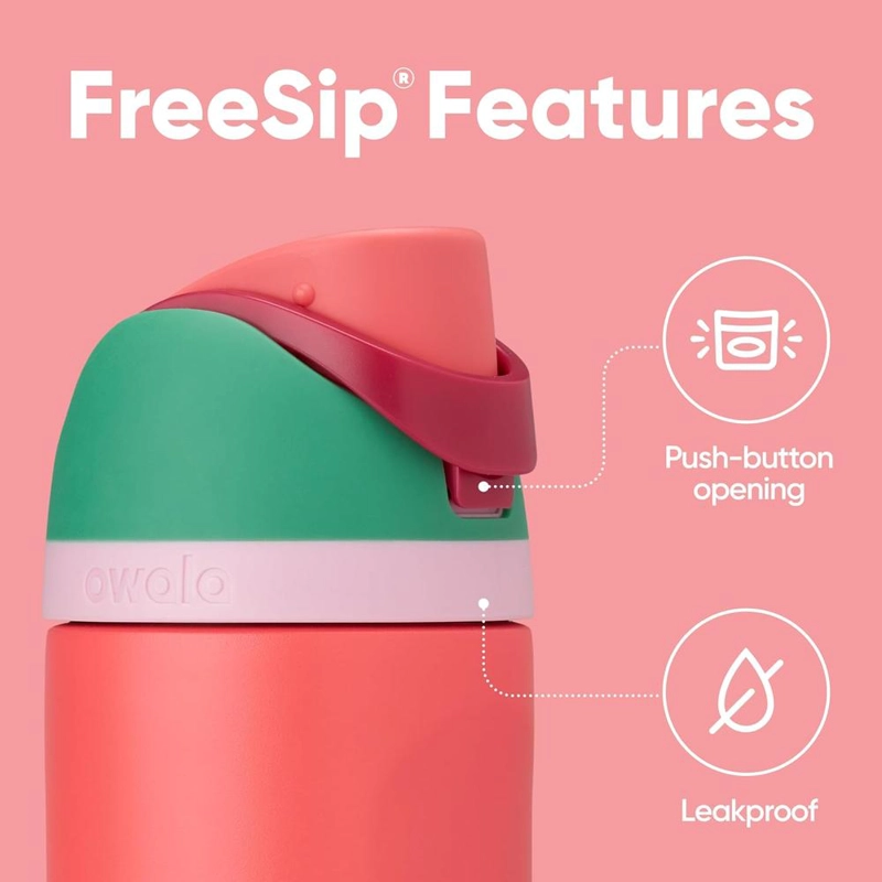 OWALA FREESIP BOTELLA ACERO INOXIDABLE 24 OZ | STRAWBERRY FIELD - 2