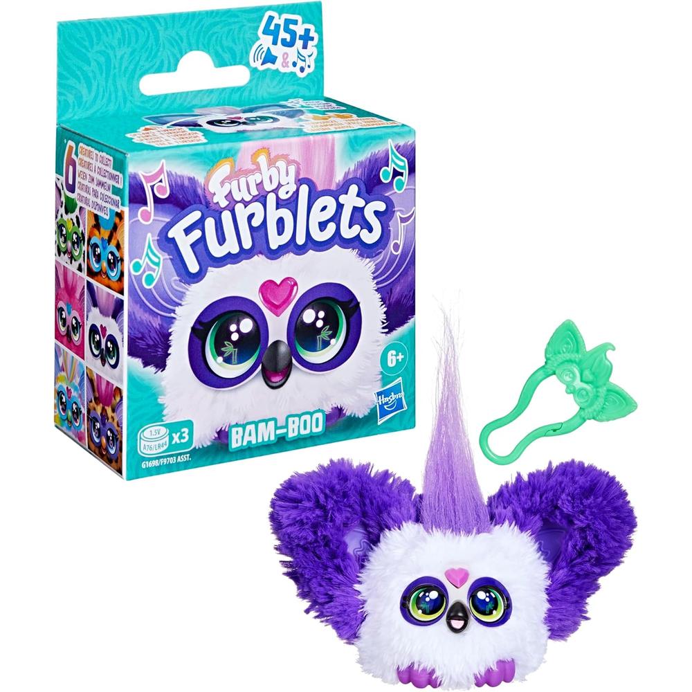 FURBY FURBLETS BAM-BOO MINI AMIGO | BLANCO/MORADO - 3