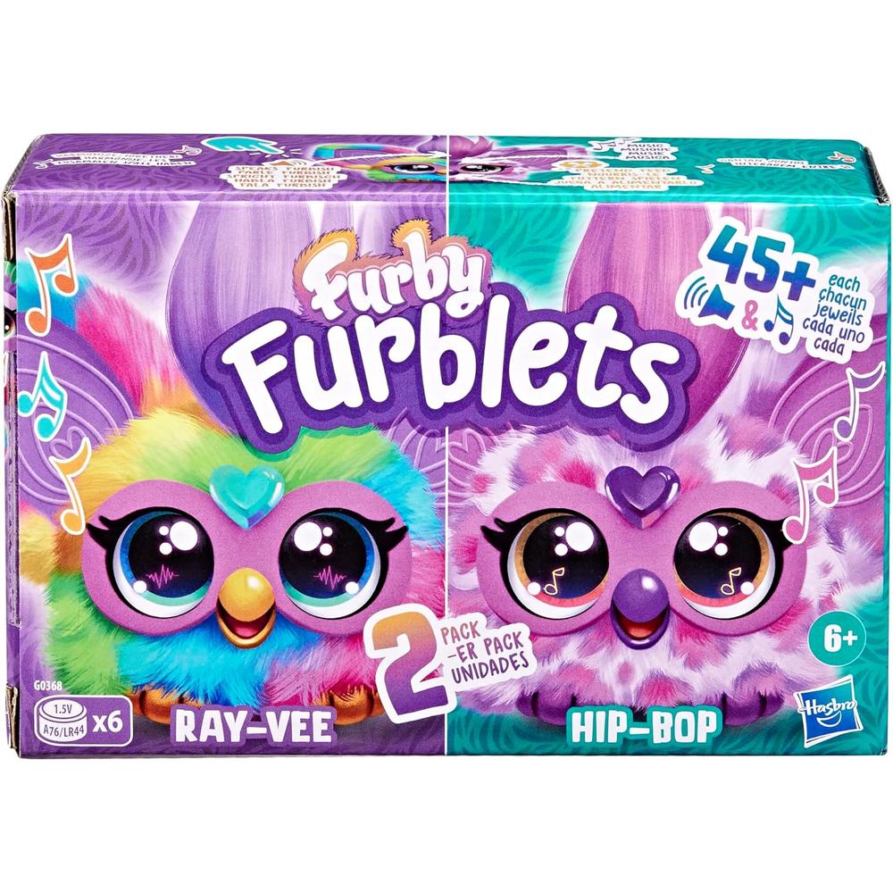 FURBY PACK 2 FURBLETS RAY-VEE Y HIP-BOP | ARCOÍRIS Y ROSA/MORADO - 2