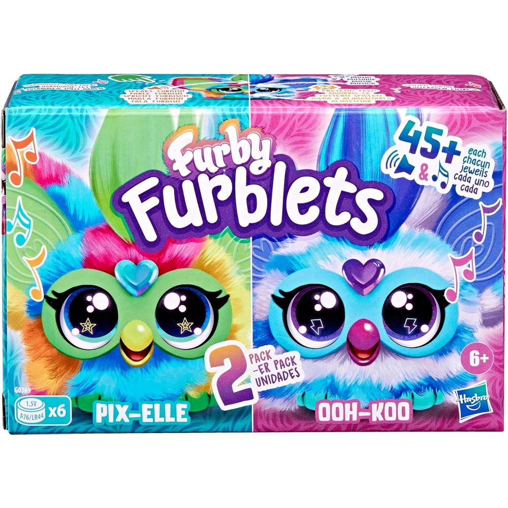 FURBY PACK 2 FURBLETS PIX-ELLE Y OOH-KOO | MULTICOLOR Y AZUL/BLANCO - 2