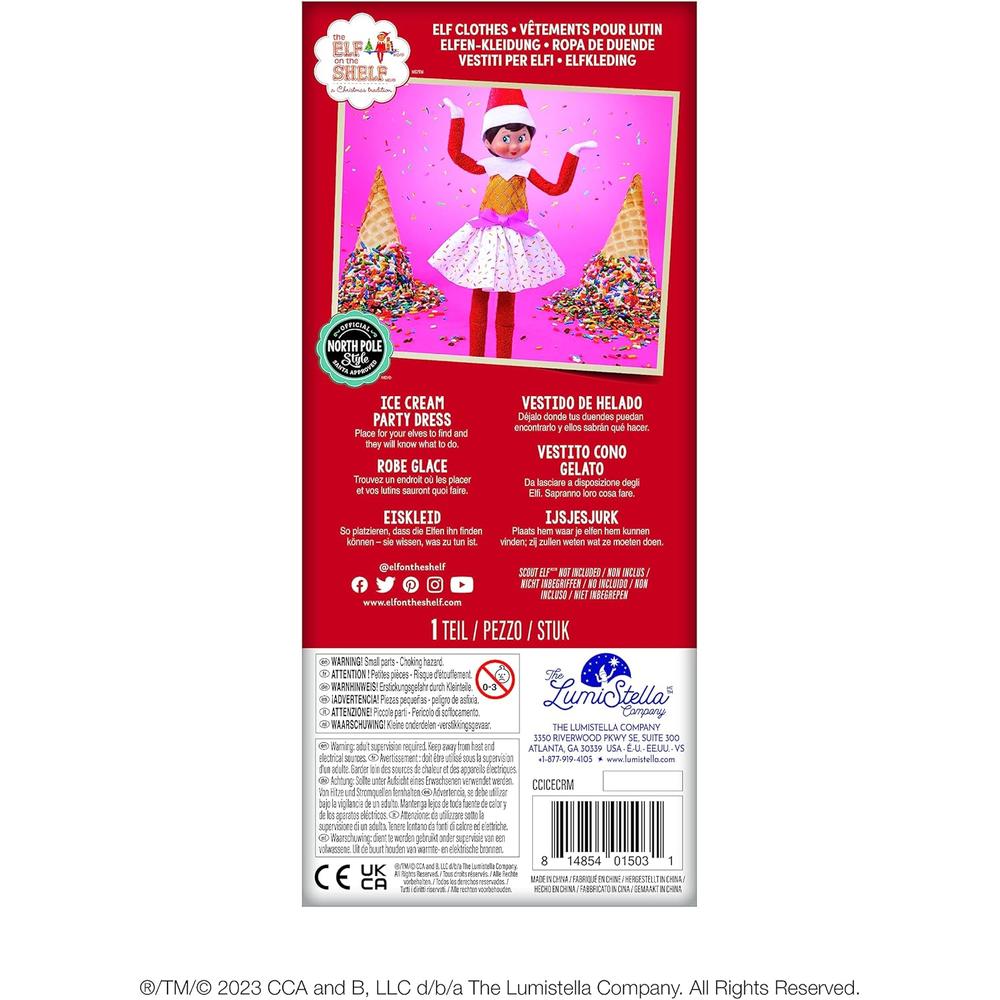 THE ELF ON THE SHELF ACCESORIO CLAUS COUTURE VESTIDO FIESTA HELADO - 2