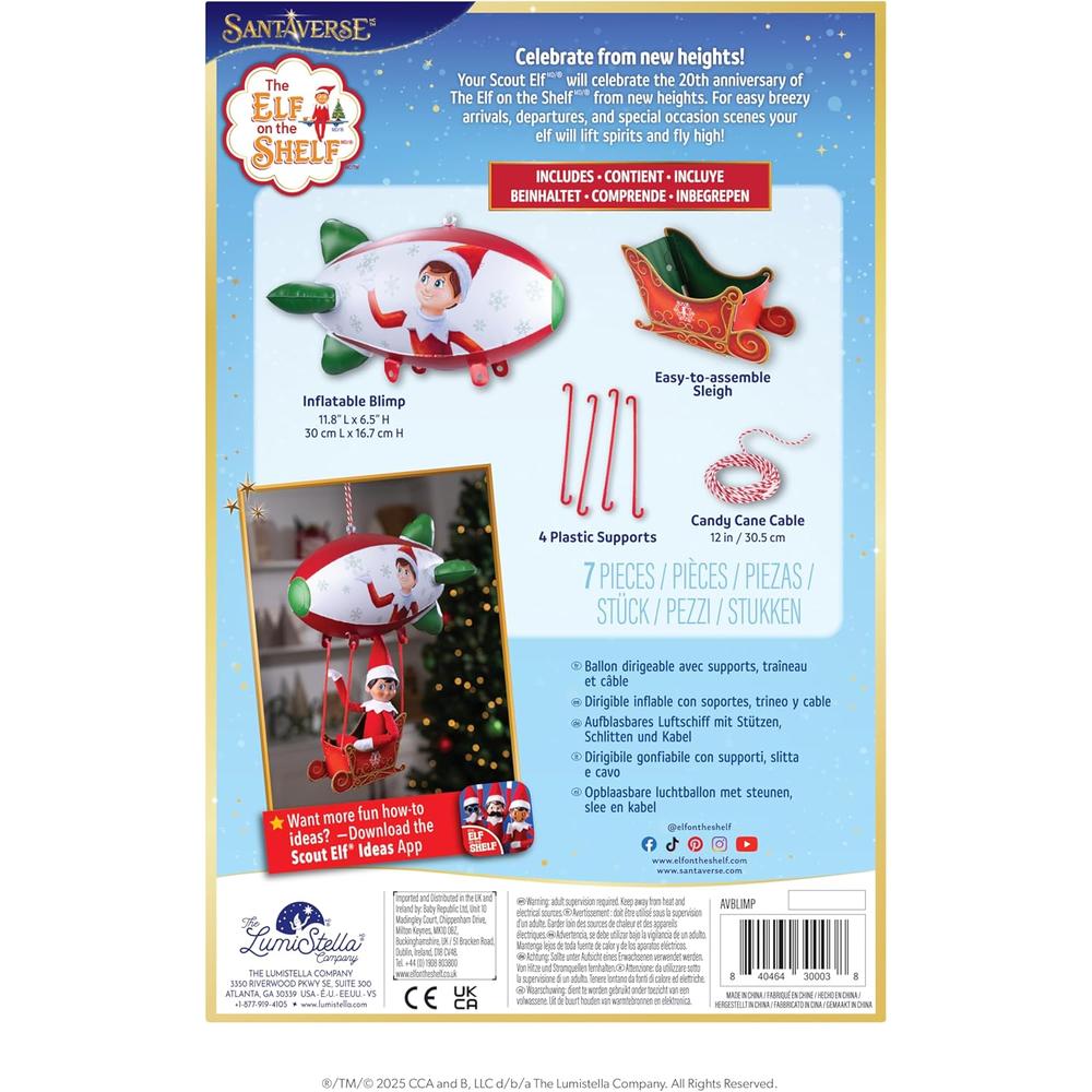 THE ELF ON THE SHELF ACCESORIOS DIRIGIBLE INFABLE Y TRINEO - 3