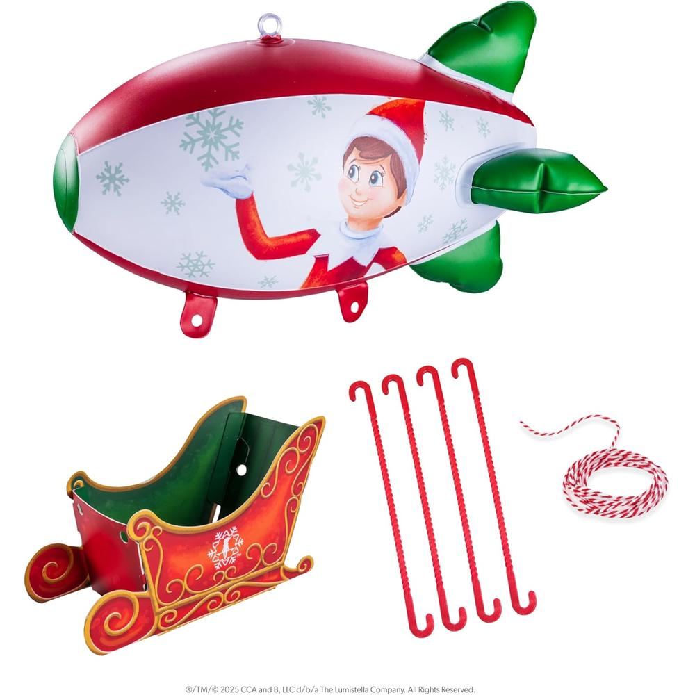 THE ELF ON THE SHELF ACCESORIOS DIRIGIBLE INFABLE Y TRINEO - 4