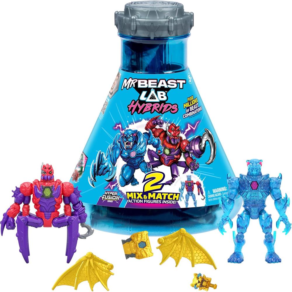 MRBEAST LAB HÍBRIDOS PACK MÚLTIPLE 2 FIGURAS Y PIEZAS PANTERA DRAGÓN - 1