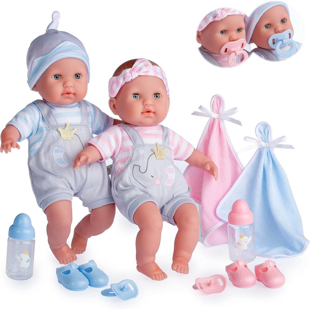 BERENGUER GEMELOS 15'/38 CM BLANDOS CON ACCESORIOS - 1