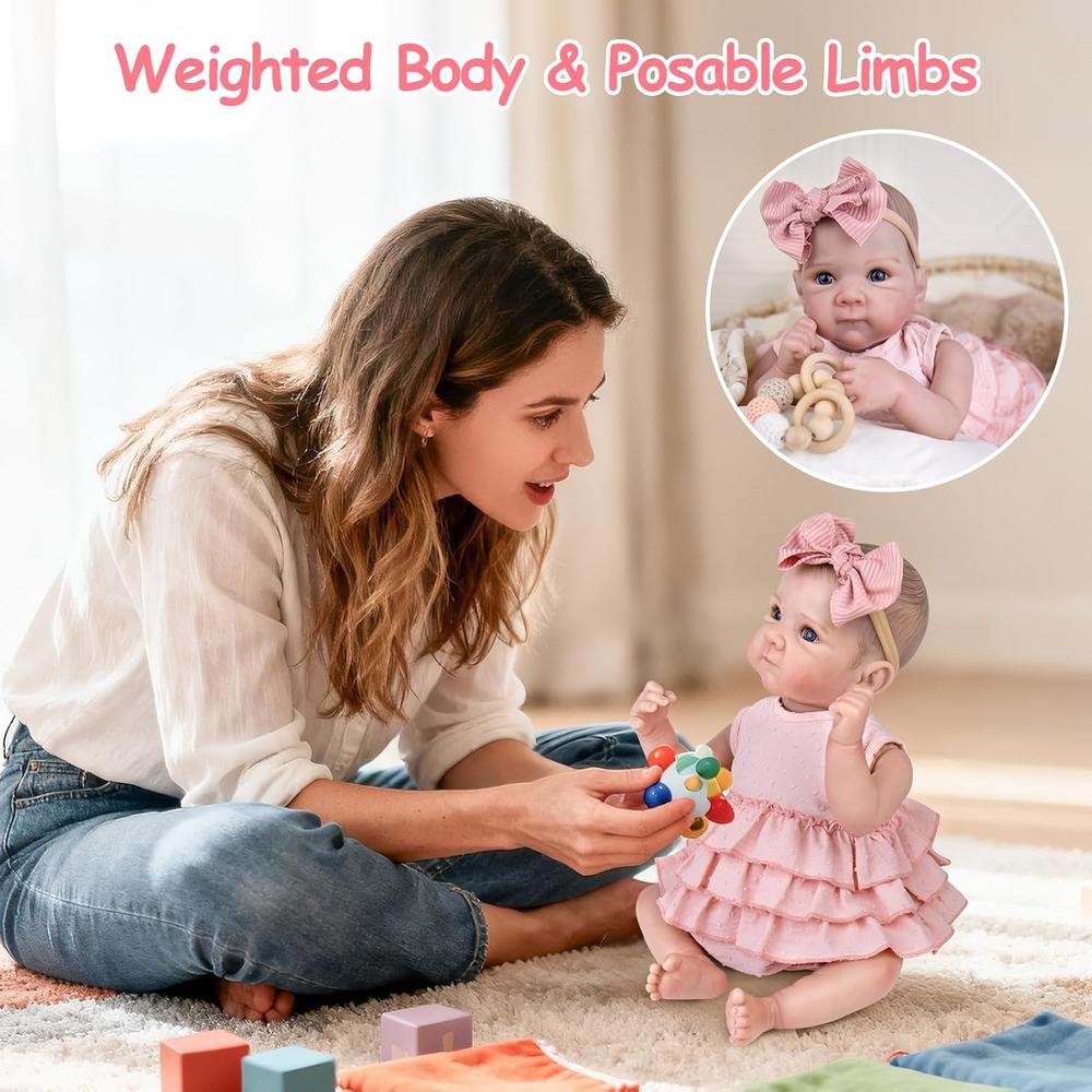AORI MUÑECA BEBÉ REALISTA 20' / 50.8 CM | PINK DRESS - 4