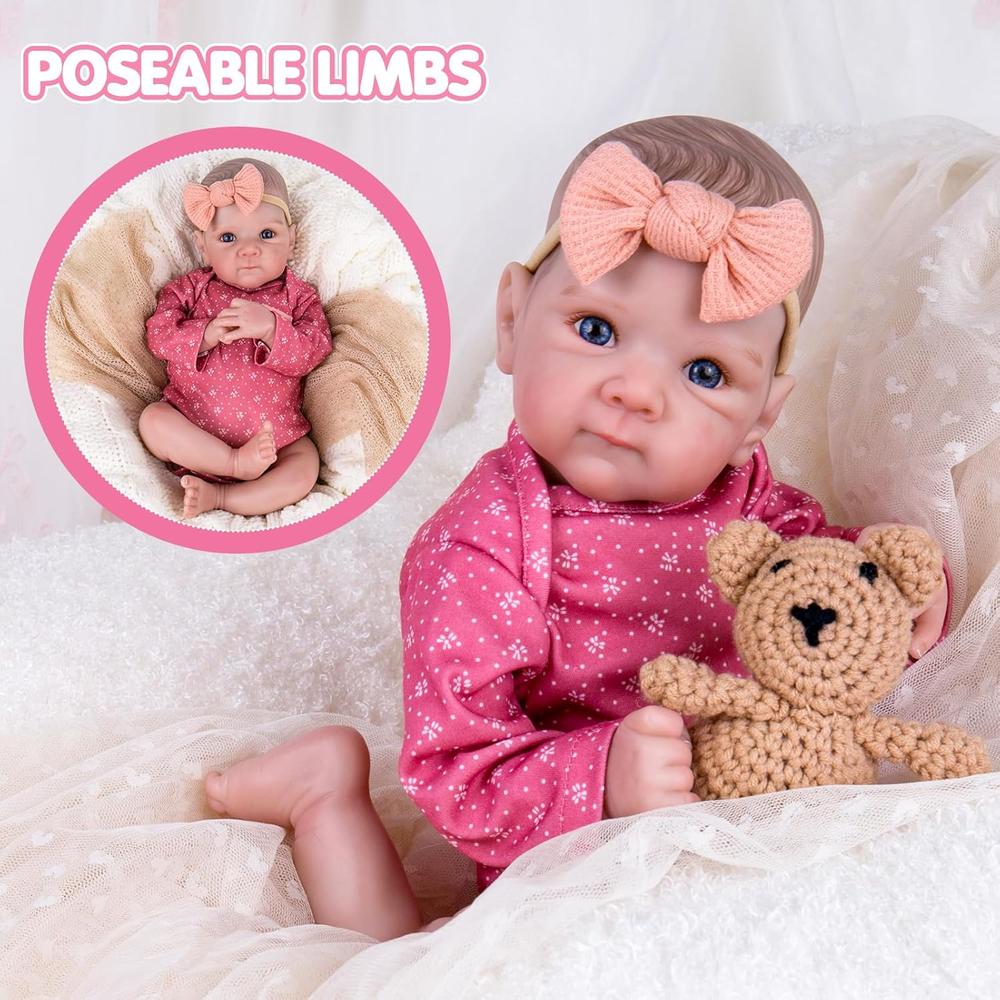 AORI MUÑECA BEBÉ REBORN 20'/51 CM PINTADA A MANO - 3