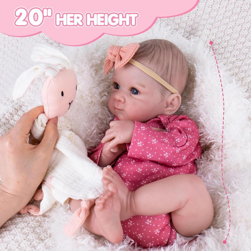 AORI MUÑECA BEBÉ REBORN 20'/51 CM PINTADA A MANO - 5