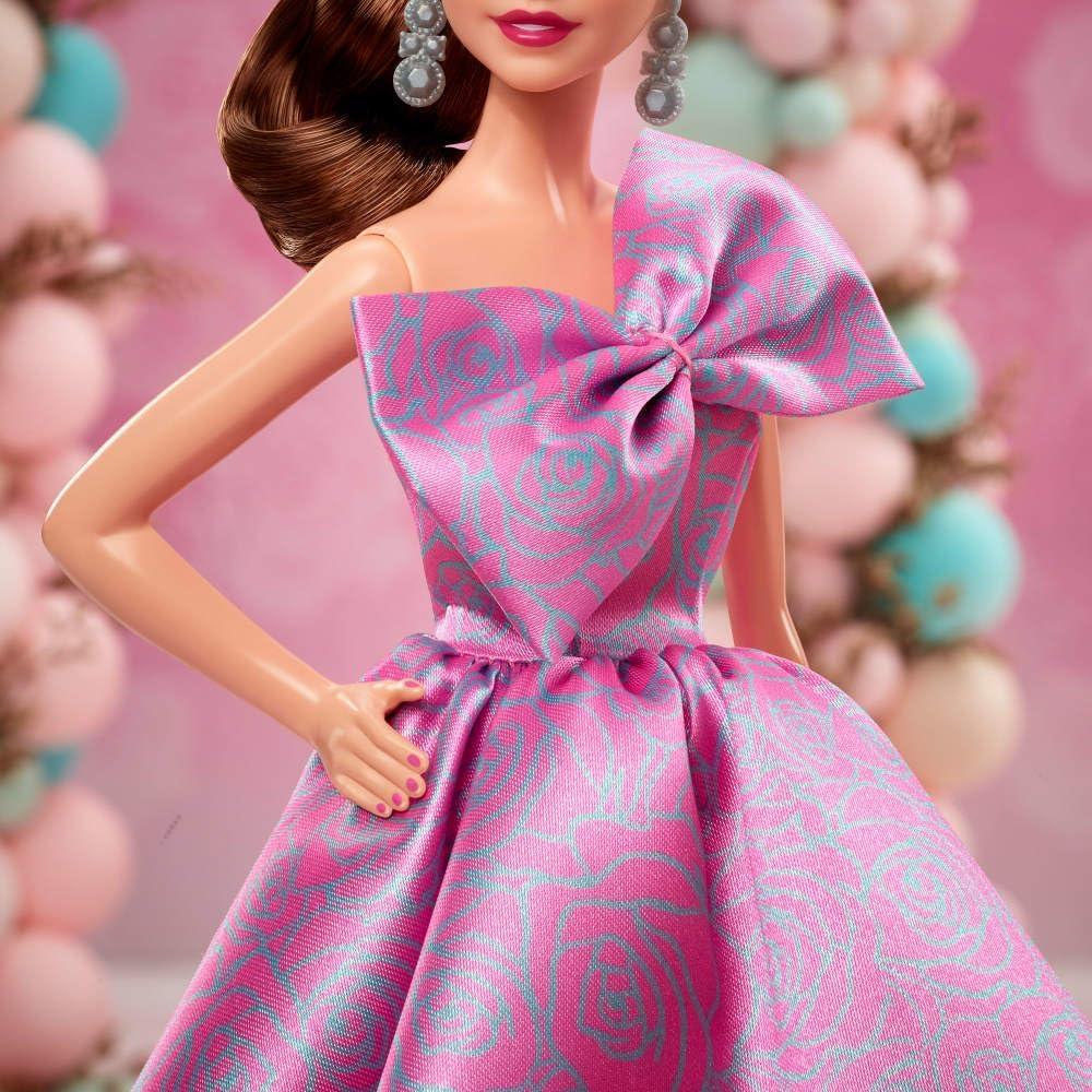 BARBIE CUMPLEAÑOS 11'/28 CM VESTIDO ROSA CASTAÑA - 4