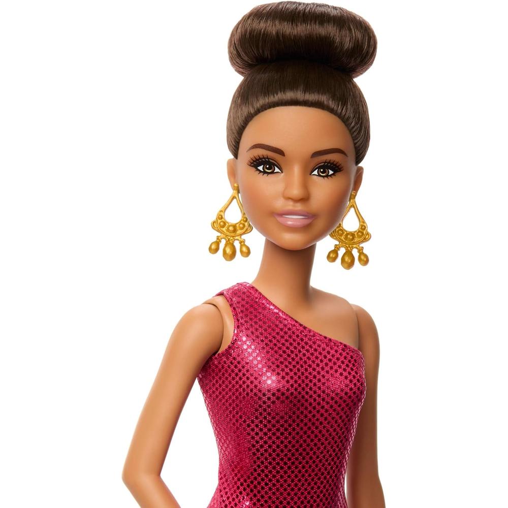 BARBIE BAILARINA DE SALÓN, VESTIDO ROJO CON VOLANTES, ZAPATOS Y TROFEO - 2