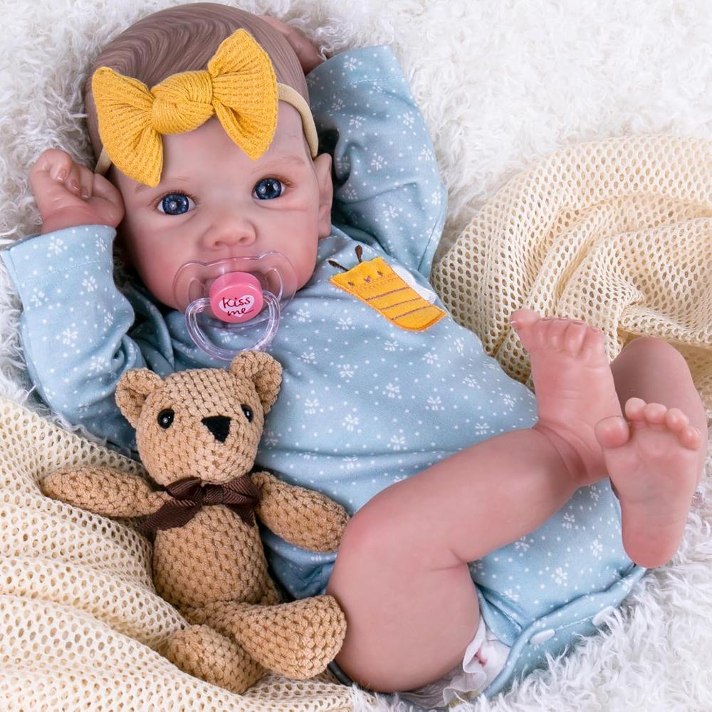 AORI MUÑECA BEBÉ REBORN 20'/51 CM OJOS AZULES - 1