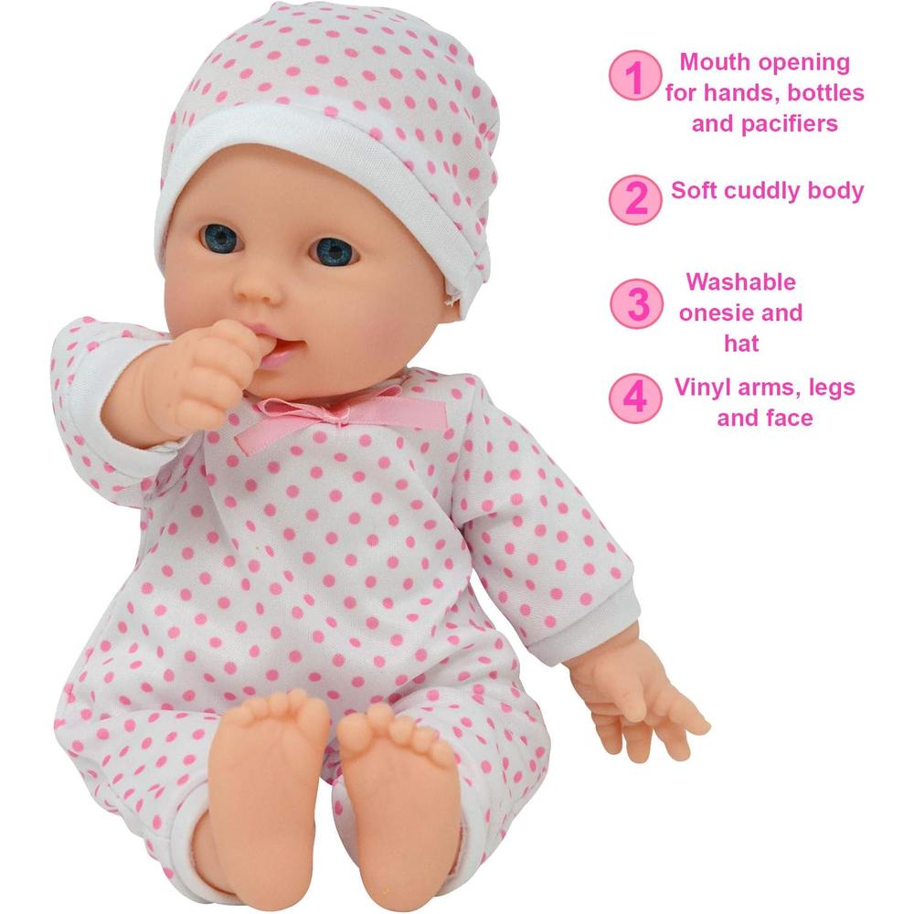 MUÑECO BEBÉ 11'/28 CM BLANDO CON ACCESORIOS - 4