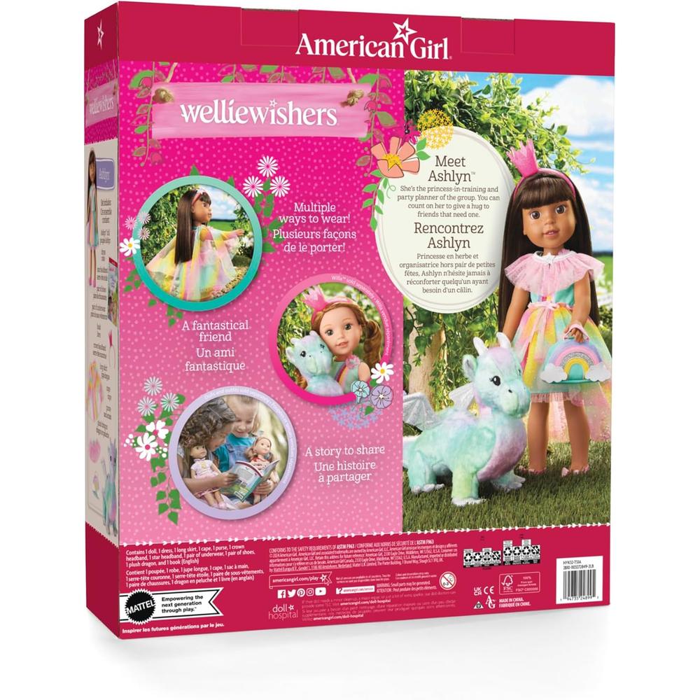 AMERICAN GIRL WELLIEWISHERS ASHLYN MUÑECA 14,5'/37 CM CON DRAGONA Y ACCESORIOS - 5