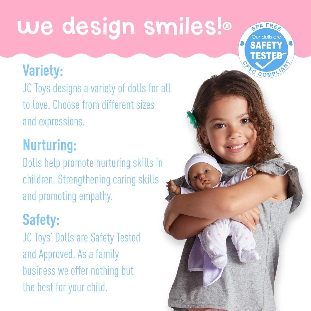 LA BABY MUÑECA HISPANA 11'/28 CM CON ACCESORIOS | HISPANO MORADO - 5