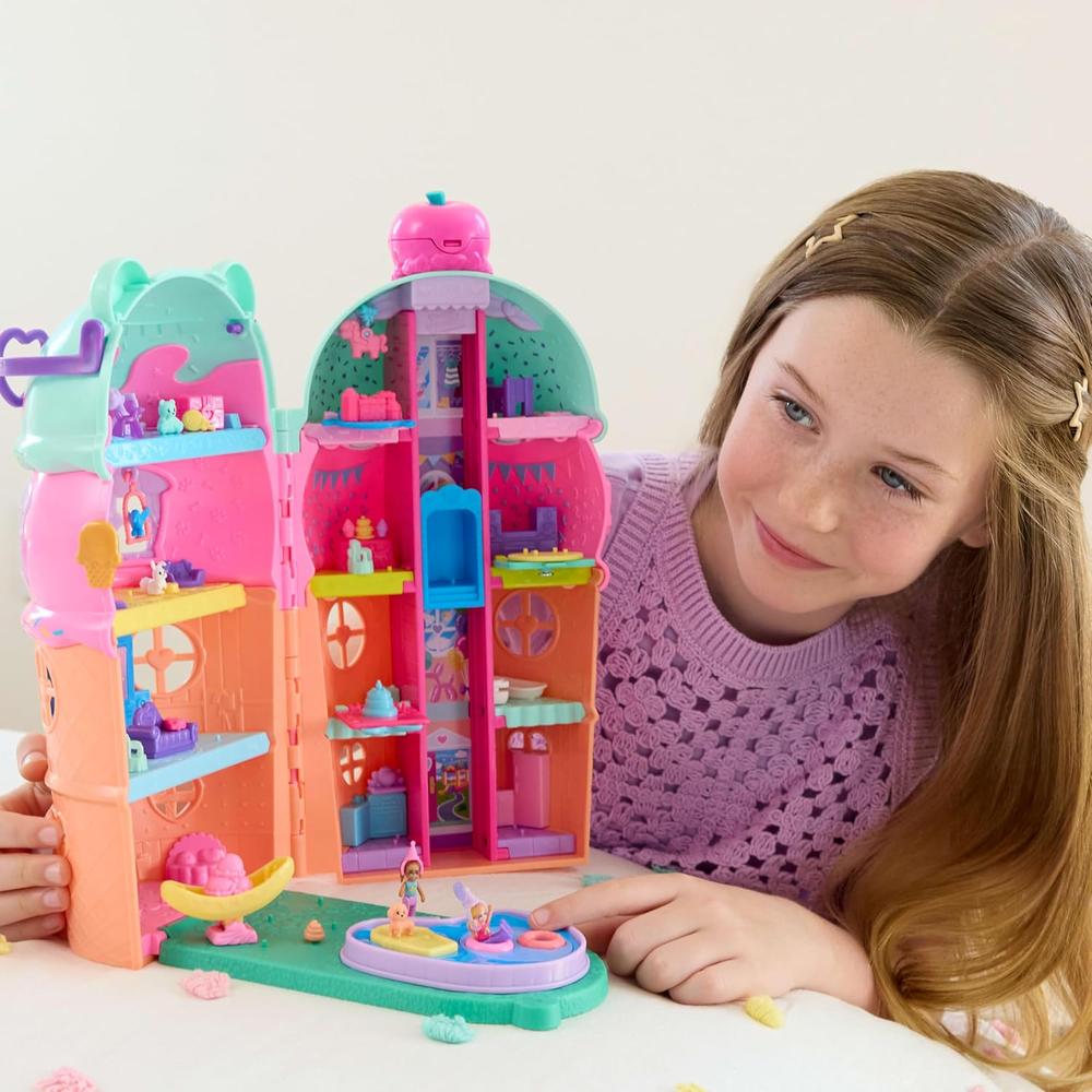 POLLY POCKET MICROMUÑECAS CASA DE HELADOS CON 25+ ACCESORIOS - 2