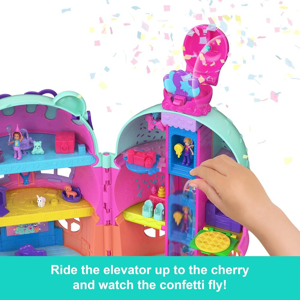 POLLY POCKET MICROMUÑECAS CASA DE HELADOS CON 25+ ACCESORIOS - 3