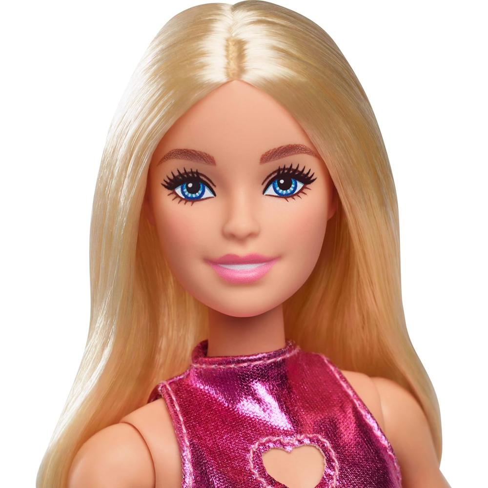 BARBIE FASHIONISTAS 11'/28 CM RUBIA VESTIDO ROSA - 3