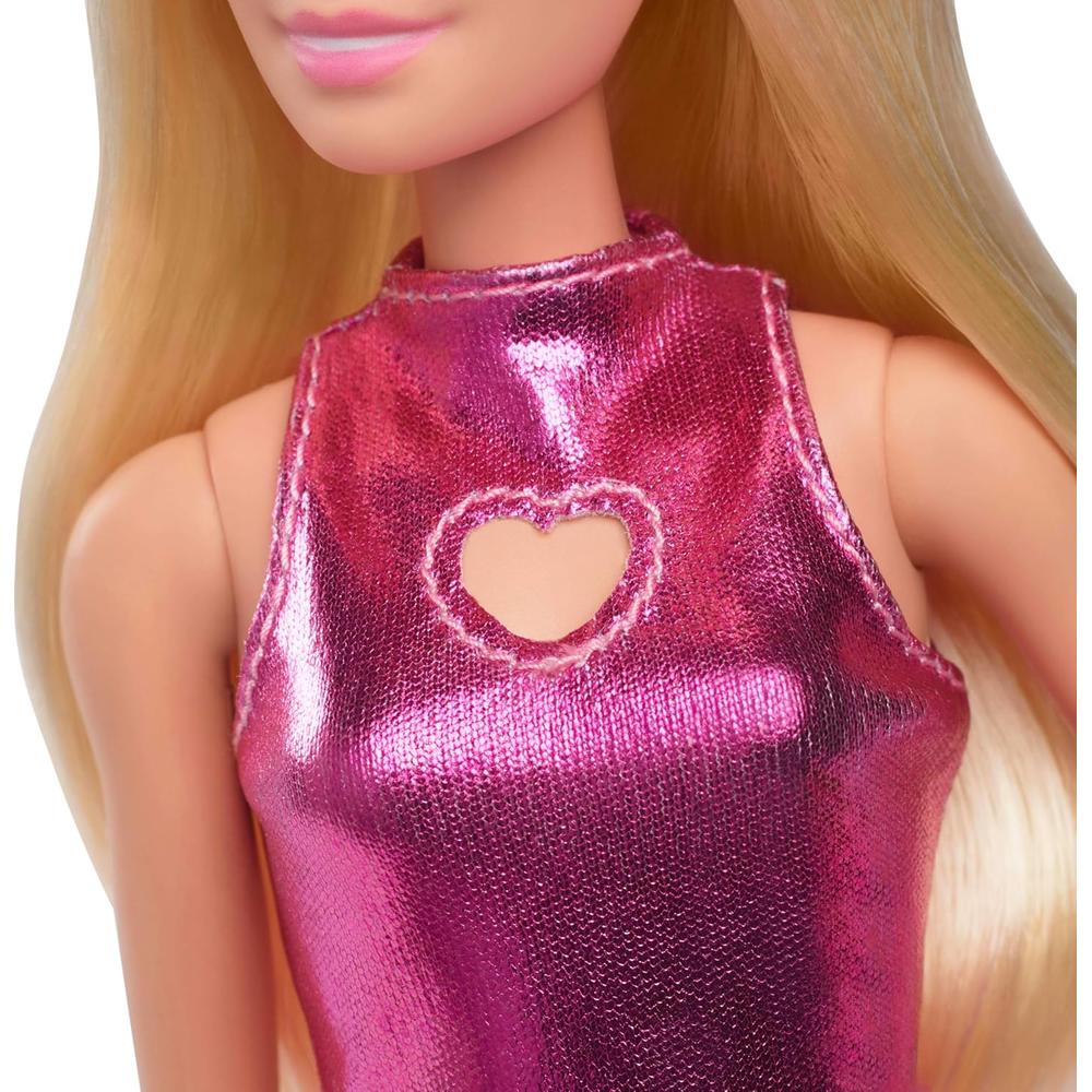 BARBIE FASHIONISTAS 11'/28 CM RUBIA VESTIDO ROSA - 4