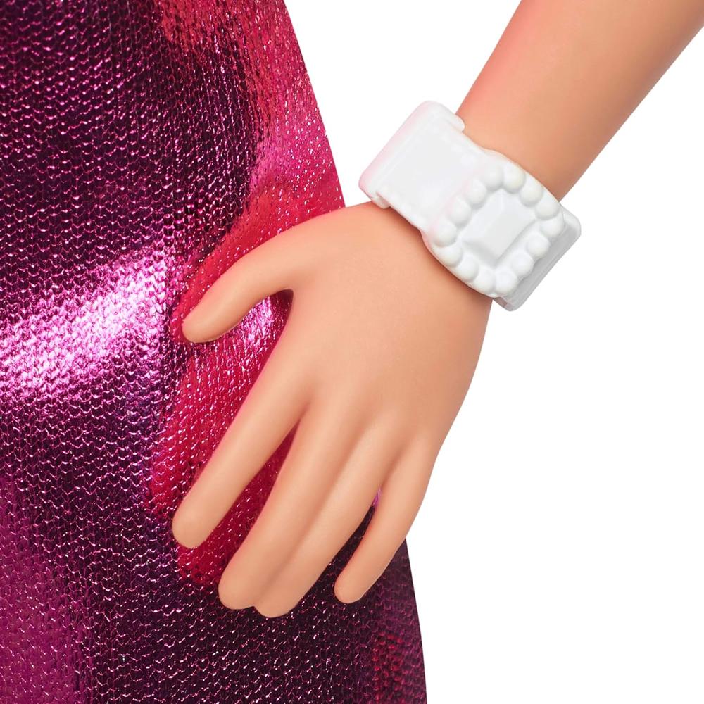 BARBIE FASHIONISTAS 11'/28 CM RUBIA VESTIDO ROSA - 5