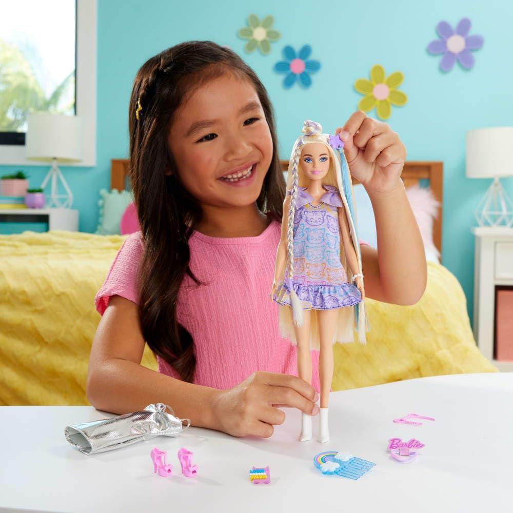 BARBIE MUÑECA RUBIA 11'/28 CM VESTIDO PLATEADO - 2