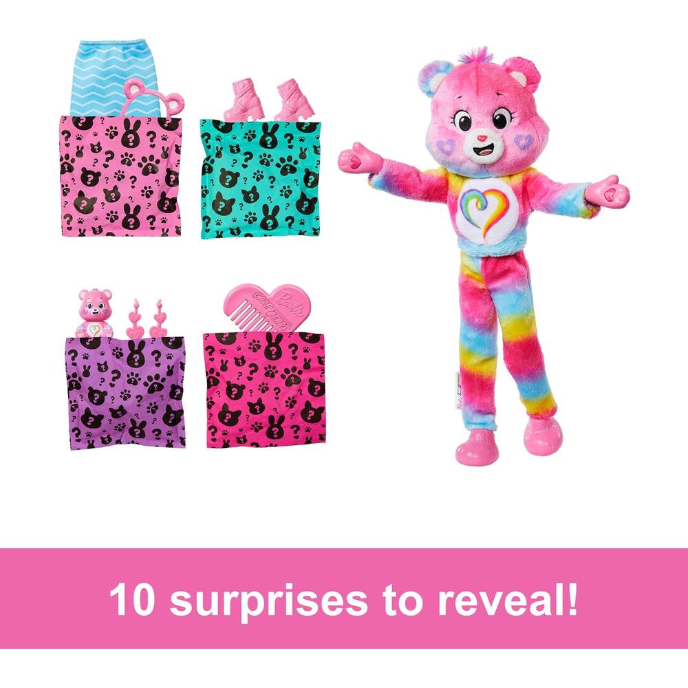 BARBIE CUTIE REVEAL CARE BEARS, SERIE 2, OSO TOGETHERNESS, 10 SORPRESAS - 2