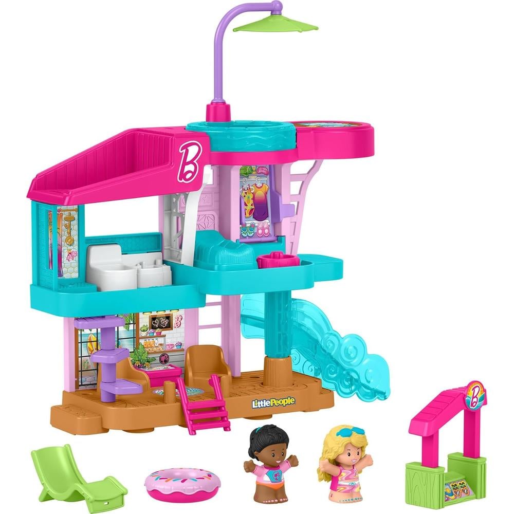 BARBIE LITTLE PEOPLE CASA DE PLAYA CON FIGURAS Y ACCESORIOS - 1