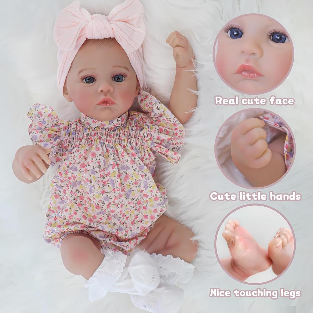 MUÑECA BEBÉ REALISTA 18' / 45.7 CM | MEADOW-PINK - 3
