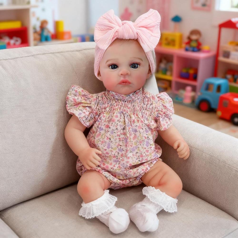 MUÑECA BEBÉ REALISTA 18' / 45.7 CM | MEADOW-PINK - 5