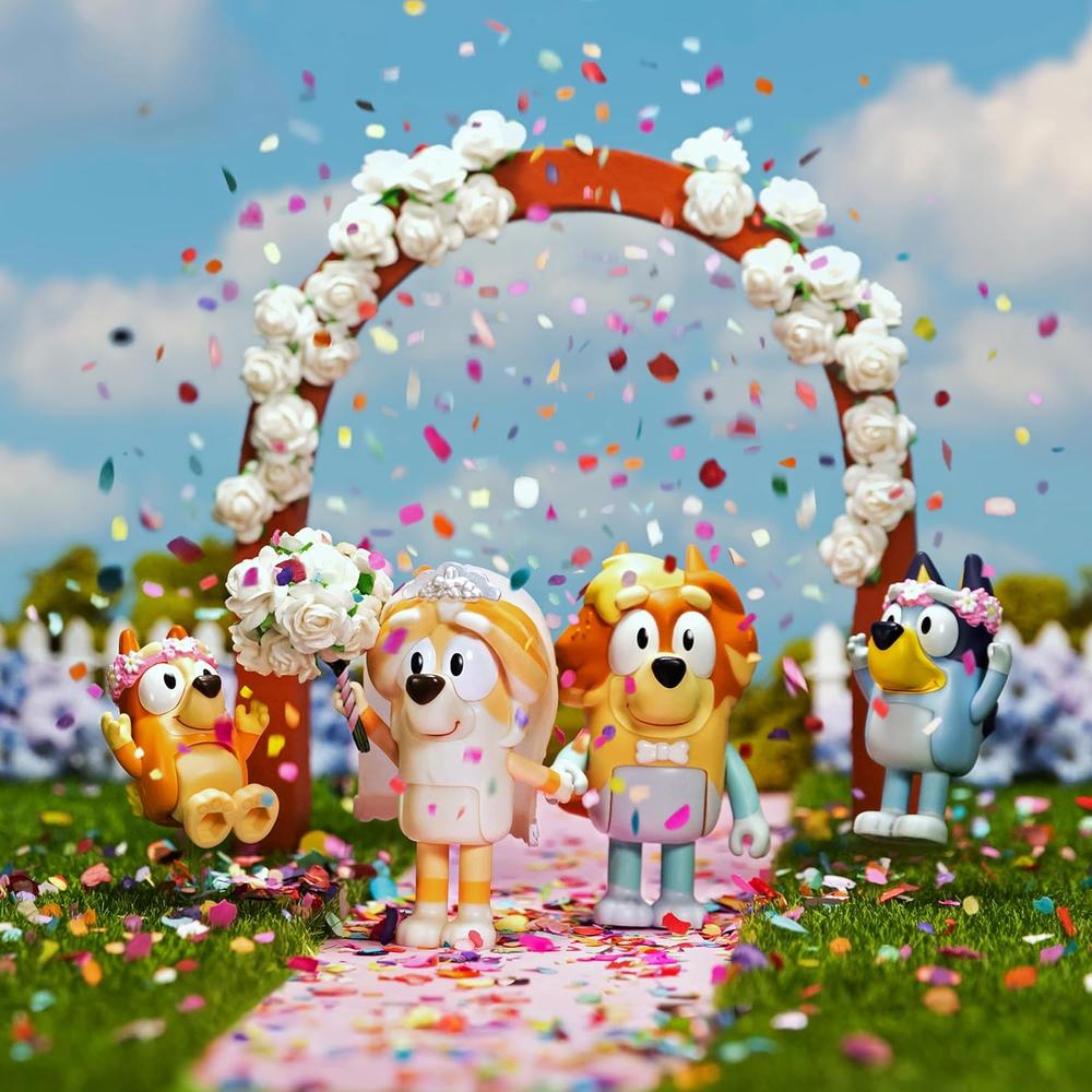 BLUEY PACK 4 FIGURAS BODA 6-7 CM ARTICULADAS - 2