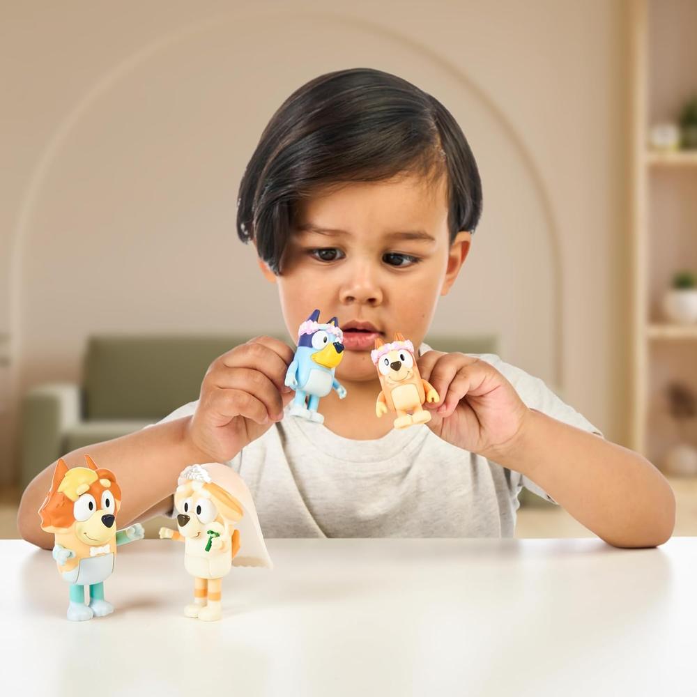 BLUEY PACK 4 FIGURAS BODA 6-7 CM ARTICULADAS - 4
