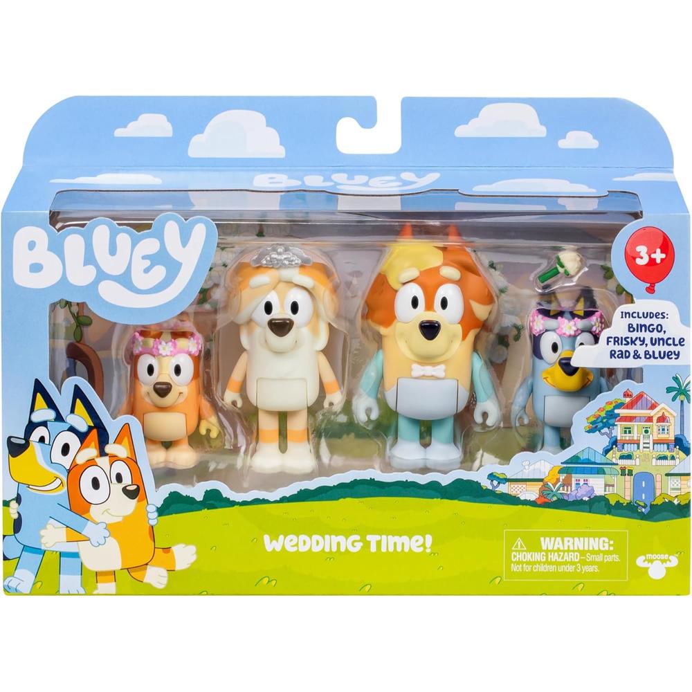 BLUEY PACK 4 FIGURAS BODA 6-7 CM ARTICULADAS - 5