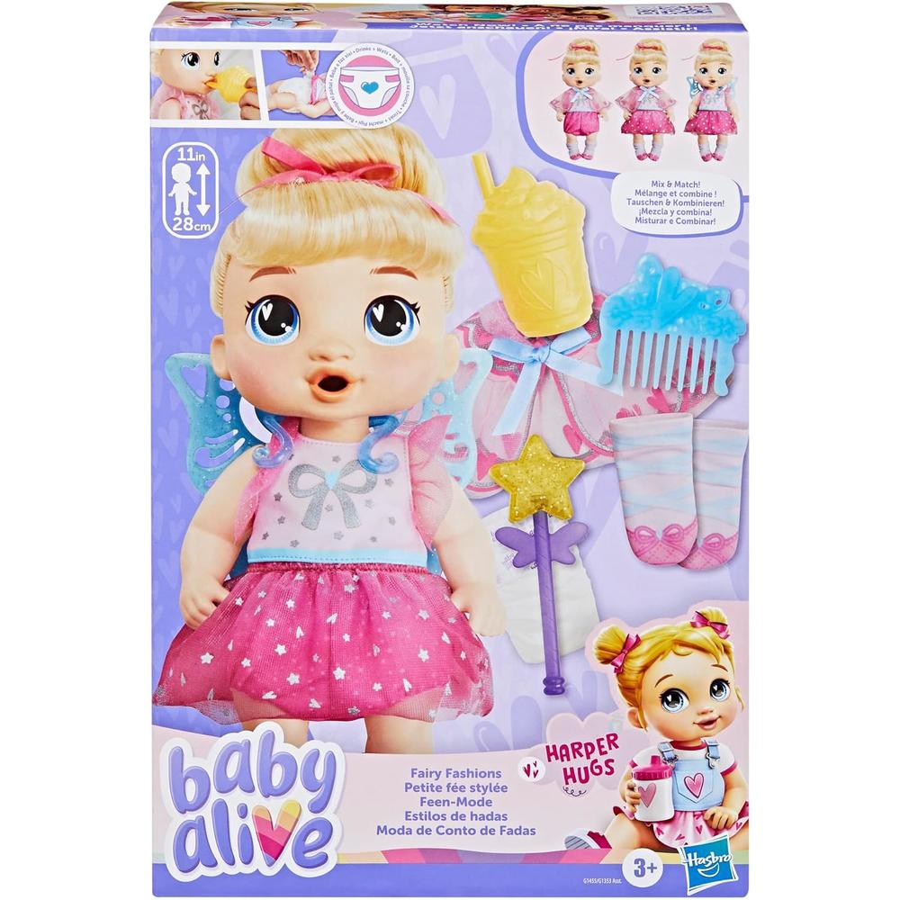 BABY ALIVE FAIRY FASHIONS HARPER HUGS ROPA CABELLO RUBIO - 2