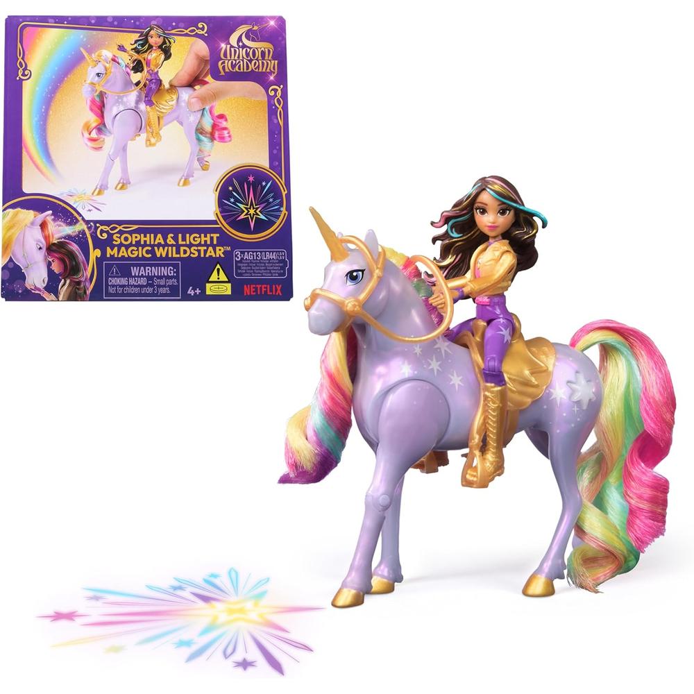 UNICORN ACADEMY SOPHIA Y LIGHT MAGIC WILDSTAR MUÑECAS 11'/28 CM CON LUCES - 1